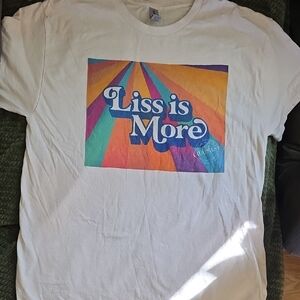 White Graphic Tee with Colorful Design